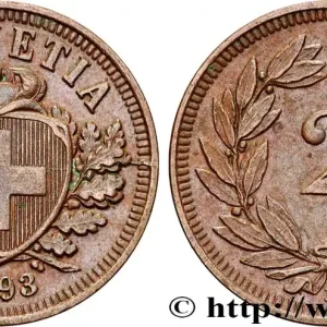 SUISSE 2 Centimes 1893 Berne fwo_816059 Monde Offre Spéciale
