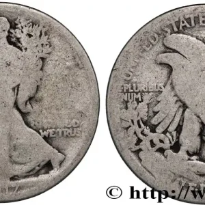 Bon Marché ÉTATS-UNIS D'AMÉRIQUE 1/2 Dollar Walking Liberty 1917 Philadelphie fwo_822362 Monde