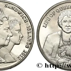 GÉORGIE DU SUD ET ÎLES SANDWICH DU SUD 2 Pounds (2 Livres) Proof Vie de la reine Élisabeth II : enfant 2012 Pobjoy Mint fwo_824893 Monde Nouvel Arrivage