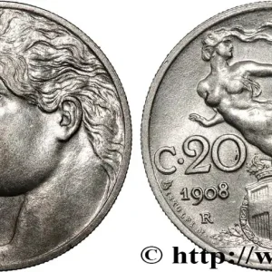 ITALIE 20 Centesimi Italie / allégorie de la Liberté 1908 Rome - R fwo_825316 Monde Paiement Sécurisé