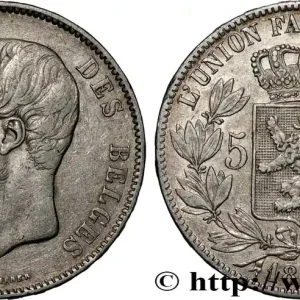 Quantité Limitée BELGIQUE 5 Francs Léopold II 1872 fwo_825466 Monde