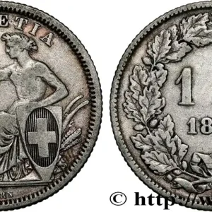 SUISSE 1 Franc Helvetia assise 1861 Berne fwo_825478 Monde Offre Exclusive