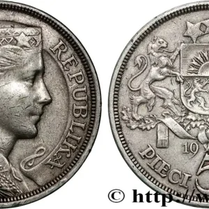 LETTONIE 5 Lati 1929 fwo_825493 Monde Satisfait Ou Remboursé