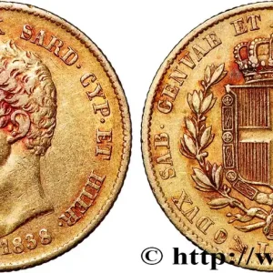 Pas Cher OR, PALLADIUM ET PLATINE INVESTISSEMENT 20 Lire Charles-Albert 1838 Gênes fwo_825801 Monde