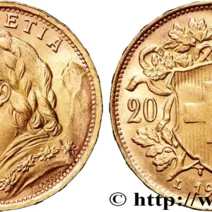 OR, PALLADIUM ET PLATINE INVESTISSEMENT 20 Francs "Vreneli" 1935 Berne fwo_826604 Monde Must-Have