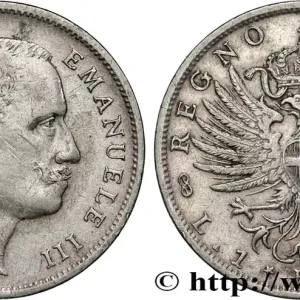 ITALIE 1 Lire Victor Emmanuel III 1907 Rome fwo_826896 Monde Dernière Chance