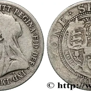 ROYAUME-UNI 1 Shilling Victoria vieille tête 1900 fwo_828229 Monde Petit Prix