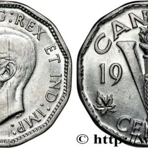 Gros Lot CANADA 5 Cents Victoire Georges VI 1944 fwo_829836 Monde