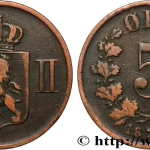 Retour Gratuit NORVÈGE 5 Ore Oscar II 1878 fwo_829842 Monde