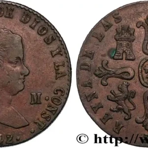ESPAGNE 8 Maravedis Isabelle II 1842 Ségovie fwo_825414 Monde En Vogue