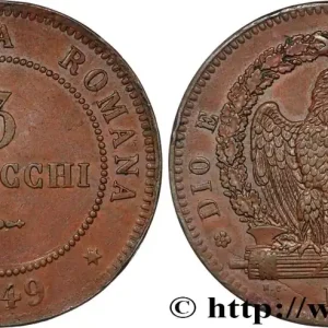 Prix Promo ITALIE - RÉPUBLIQUE ROMAINE 3 Baiocchi 1849 Rome fwo_825472 Monde