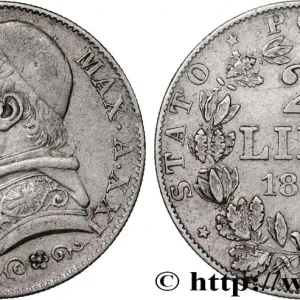 Meilleur Prix VATICAN ET ÉTATS PONTIFICAUX 2 Lire Pie IX an XXI 1866 Rome fwo_825935 Monde
