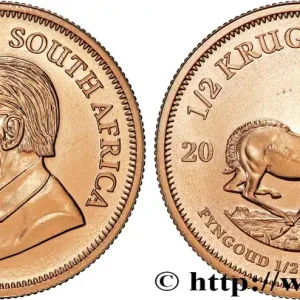 OR, PALLADIUM ET PLATINE INVESTISSEMENT 1/2 Oz - 1/2 Krugerrand Paul Kruger 2023 Prétoria fwo_831255 Monde Fait Main