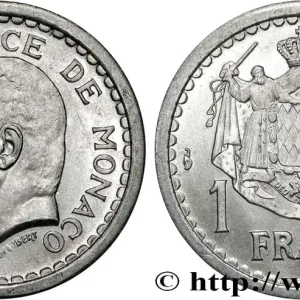 MONACO 1 Franc Louis II (1943) Paris fwo_736598 Monde Garantie Incluse