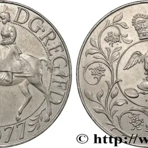 ROYAUME-UNI 25 New Pence jubilé d’argent d’Elisabeth II 1977 fwo_758794 Monde Retour Gratuit