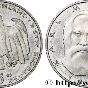 ALLEMAGNE 5 Mark Proof Karl Marx 1983 Hambourg fwo_784490 Monde Acheter Direct