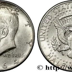 ÉTATS-UNIS D'AMÉRIQUE 1/2 Dollar Kennedy 1964 Philadelphie fwo_806595 Monde Offre Spéciale