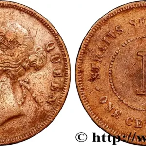 MALAISIE - ÉTABLISSEMENTS DES DÉTROITS 1 Cent Victoria 1876 fwo_810506 Monde Must-Have