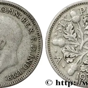 ROYAUME-UNI 6 Pence Georges V 1936 fwo_812396 Monde Livraison Express