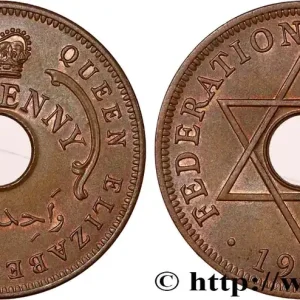 Petit Prix NIGERIA 1 Penny Fédération du Nigeria frappe au nom d’Elisabeth II 1959 Londres fwo_812981 Monde