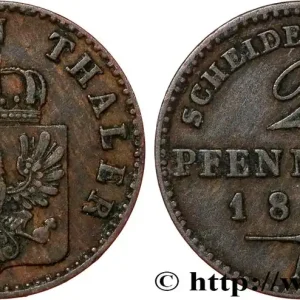 ALLEMAGNE - PRUSSE 2 Pfenninge Royaume de Prusse 1859 Berlin fwo_812985 Monde Certifié