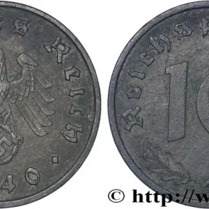 Bon Plan ALLEMAGNE 10 Reichspfennig aigle surmontant une swastika 1940 Berlin fwo_822145 Monde