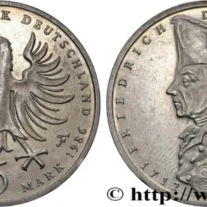 Retour Gratuit ALLEMAGNE 5 Mark Frédéric lI de Prusse 1986 Stuttgart fwo_822986 Monde