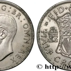 Meilleure Qualité ROYAUME-UNI 1/2 Crown Georges VI 1950 fwo_824183 Monde