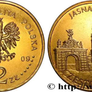 Quantité Limitée POLOGNE 2 Zlote aigle / Czestochowa, le monastère de Jasna Góra 2009 Varsovie fwo_824258 Monde