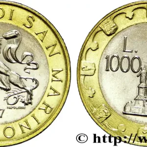 Usine Directe SAINT-MARIN 1000 Lire lion héraldique / le Palazzo Publico 1997 Rome - R fwo_824385 Monde