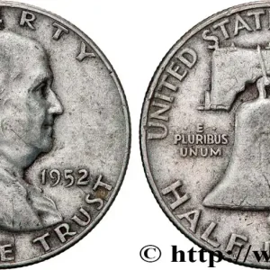 Top Qualité ÉTATS-UNIS D'AMÉRIQUE 1/2 Dollar Benjamin Franklin 1952 Denver fwo_824532 Monde