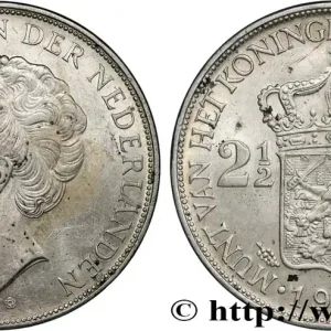 Seulement Aujourd’hui PAYS-BAS 2 1/2 Gulden Wilhelmina 1937 fwo_827253 Monde