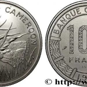Tendance CAMEROUN Essai de 100 Francs légende bilingue, type Banque Centrale, antilopes 1972 Paris fwo_830945 Monde