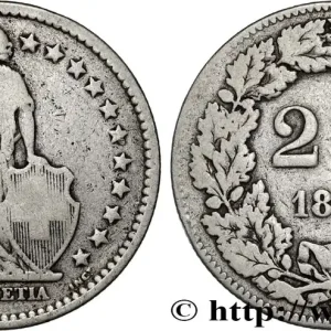 SUISSE 2 Francs Helvetia 1875 Berne fwo_831127 Monde Premium