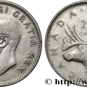 Vente Flash CANADA 25 Cents Georges VI 1951 fwo_831144 Monde