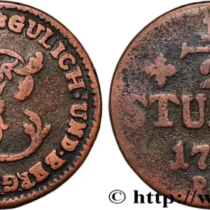 ALLEMAGNE - JULIERS-BERG 1/2 Stuber Duché de Jülich-Berg monogramme de Carl Théodore de Bavière 1786 Düsseldorf fwo_831156 Monde Nouvel Arrivage