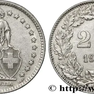 SUISSE 2 Francs Helvetia 1944 Berne fwo_831363 Monde Populaire