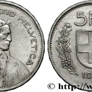 Exclusif SUISSE 5 Francs Berger des alpes 1954 Berne fwo_831539 Monde