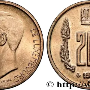 LUXEMBOURG 20 Francs Grand Duc Jean 1983 fwo_831568 Monde Remise