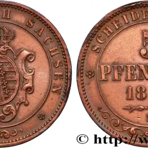 Remise ALLEMAGNE - SAXE 5 Pfennige 1862 Dresde fwo_831846 Monde