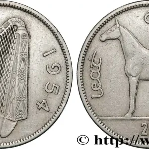 Dernier Modèle IRLANDE 1/2 Coróin / 2 Scilling 6 Pingin 1954 fwo_831854 Monde