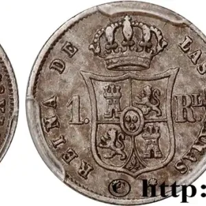 ESPAGNE - ROYAUME D'ESPAGNE - ISABELLE II 1 Real 1860 Barcelone fwo_831718 Monde Tendance