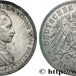 Acheter Direct ALLEMAGNE - PRUSSE 5 Mark Guillaume II 1913 Berlin fwo_832143 Monde