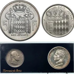 Artisanat MONACO Boîte de 1 et 5 francs ESSAI Rainier III 1960 Paris fwo_835260 Monde