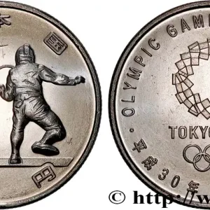 JAPON 100 Yen Jeux Olympiques Tokyo 2020 - Escrime (2018) Hiroshima fwo_714500 Monde Original