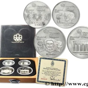 CANADA Coffret Proof 4 Monnaies Jeux Olympiques Montréal 1976 série II 1974 fwo_772480 Monde Réduction