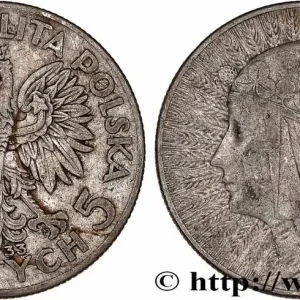 Nouvel Arrivage POLOGNE 5 Zlotych reine Jadwiga 1933 Varsovie fwo_777231 Monde