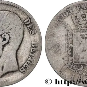BELGIQUE 2 Francs Léopold II légende française 1866 fwo_822291 Monde Prix Réduit