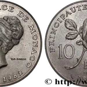 Promotion Saisonnière MONACO Essai de 10 Francs princesse Grace de Monaco 1982 Paris fwo_822322 Monde