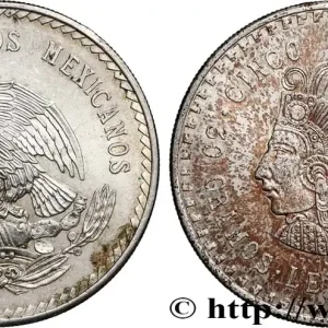 Marque MEXIQUE 5 Pesos Buste de Cuauhtemoc 1948 Mexico fwo_822663 Monde